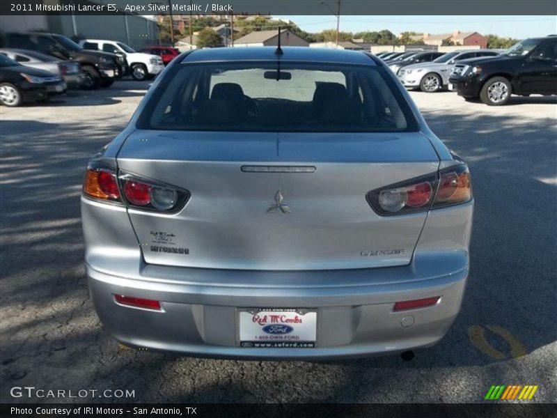 Apex Silver Metallic / Black 2011 Mitsubishi Lancer ES