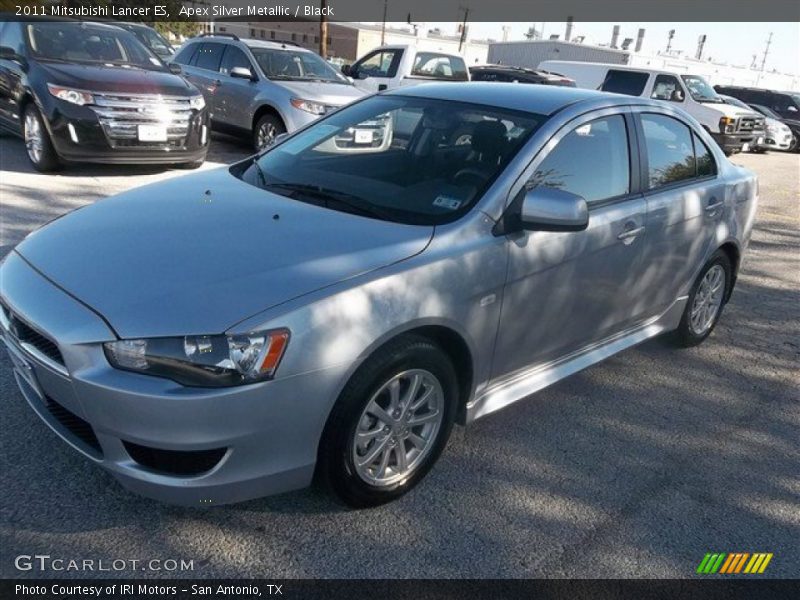 Apex Silver Metallic / Black 2011 Mitsubishi Lancer ES