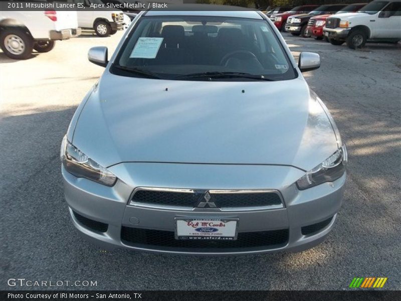 Apex Silver Metallic / Black 2011 Mitsubishi Lancer ES