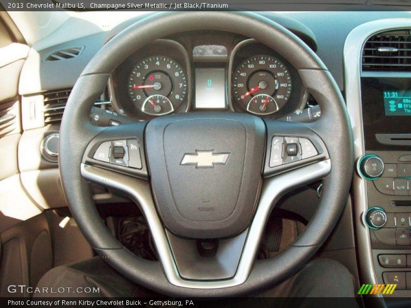 Champagne Silver Metallic / Jet Black/Titanium 2013 Chevrolet Malibu LS