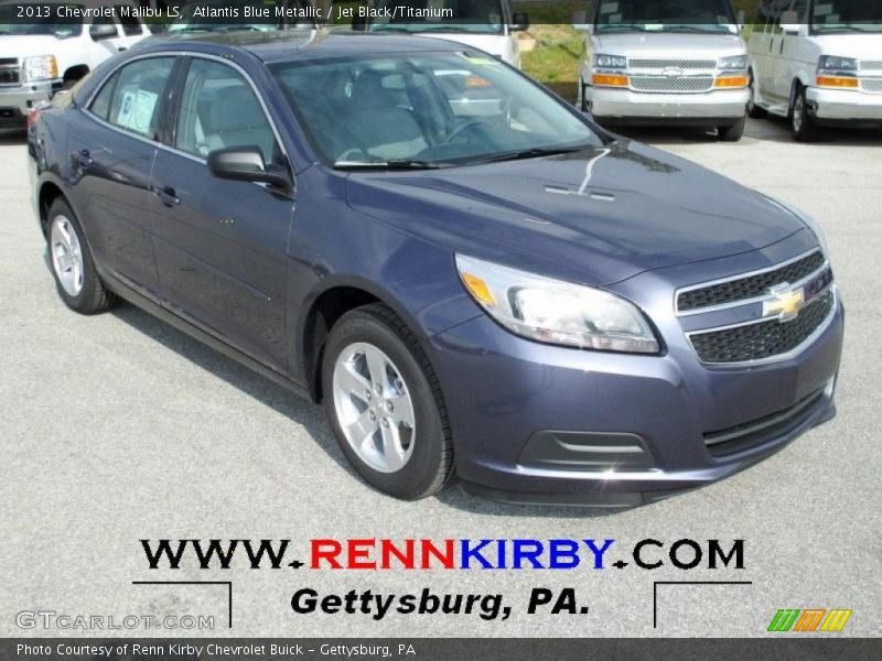 Atlantis Blue Metallic / Jet Black/Titanium 2013 Chevrolet Malibu LS