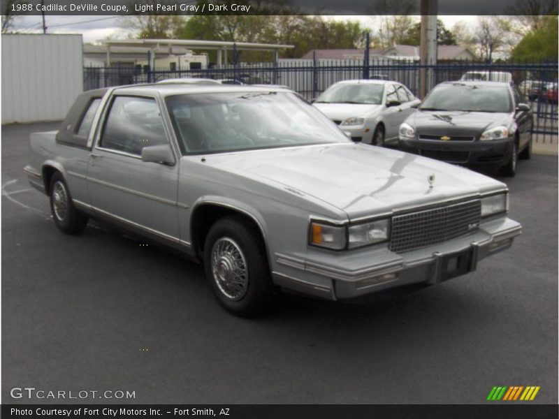 Light Pearl Gray / Dark Gray 1988 Cadillac DeVille Coupe