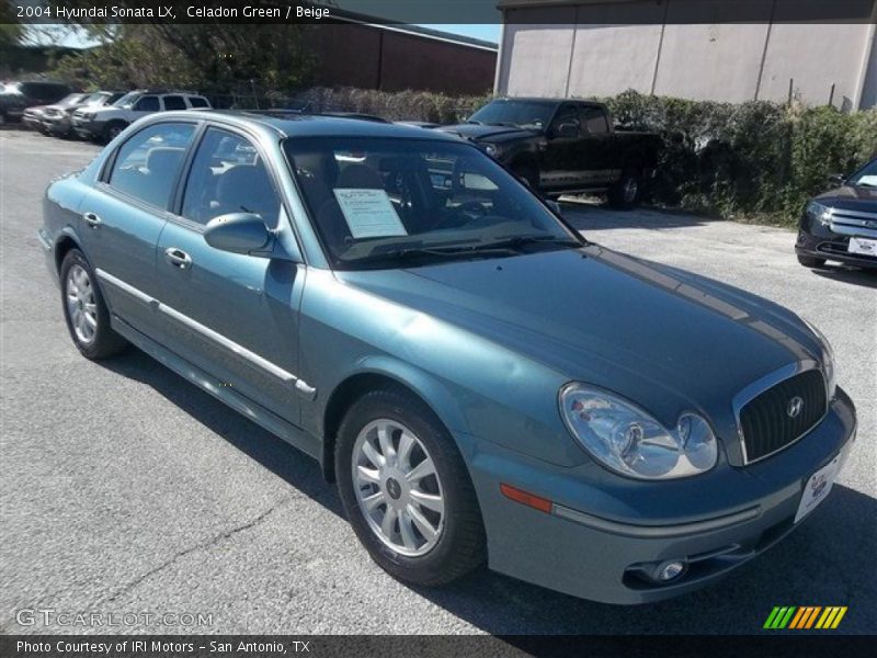 Celadon Green / Beige 2004 Hyundai Sonata LX