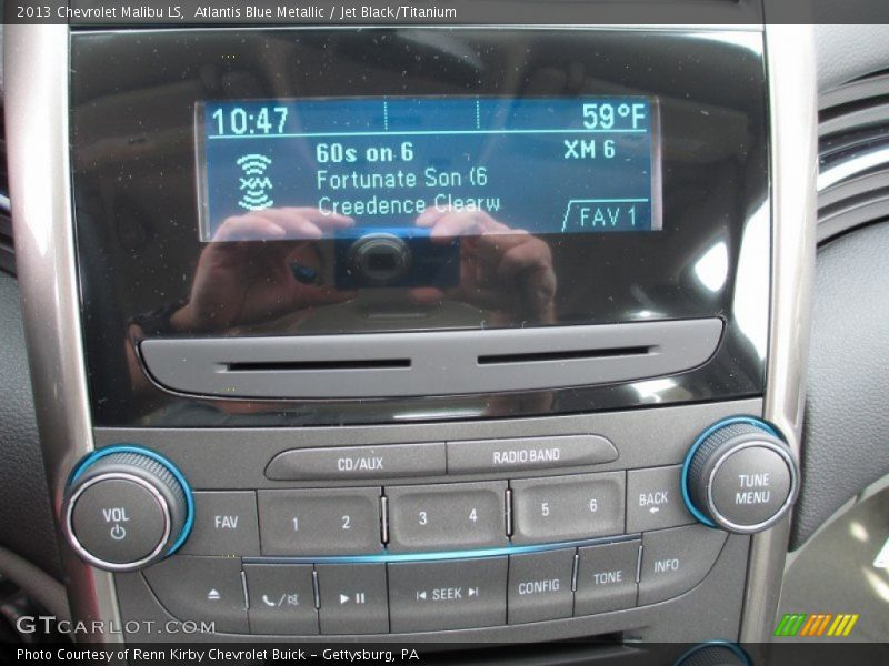 Atlantis Blue Metallic / Jet Black/Titanium 2013 Chevrolet Malibu LS