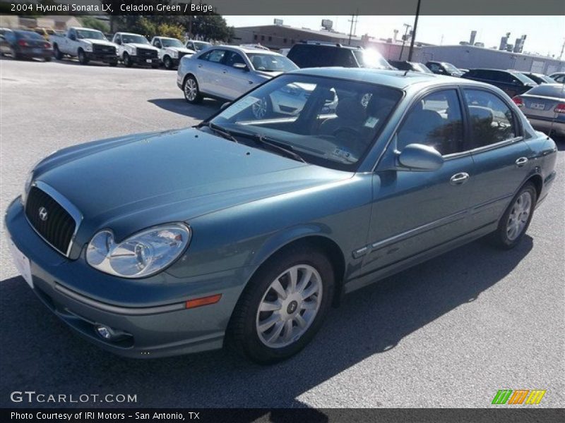 Celadon Green / Beige 2004 Hyundai Sonata LX
