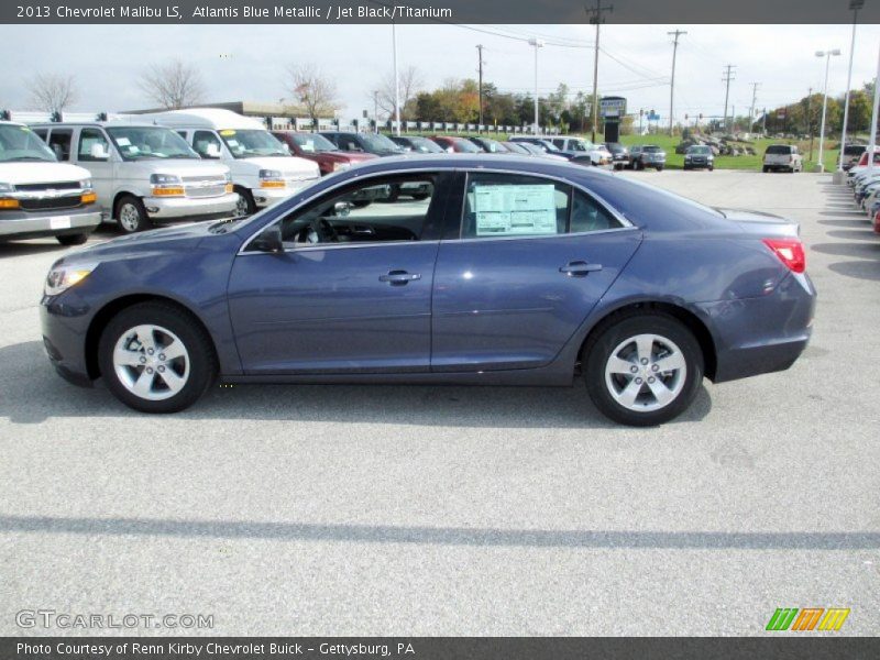 Atlantis Blue Metallic / Jet Black/Titanium 2013 Chevrolet Malibu LS