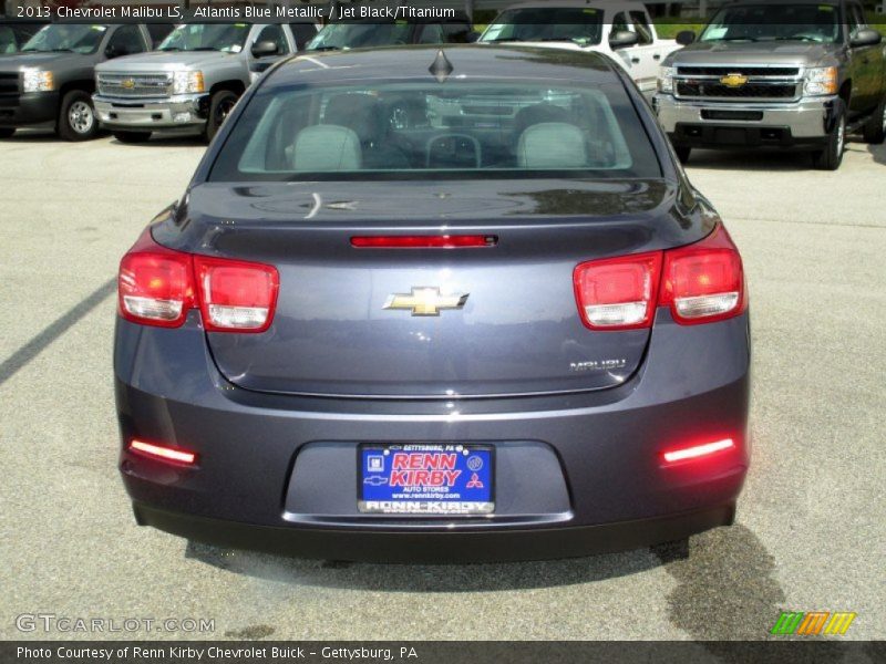 Atlantis Blue Metallic / Jet Black/Titanium 2013 Chevrolet Malibu LS