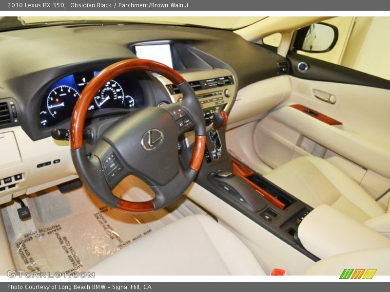 Obsidian Black / Parchment/Brown Walnut 2010 Lexus RX 350