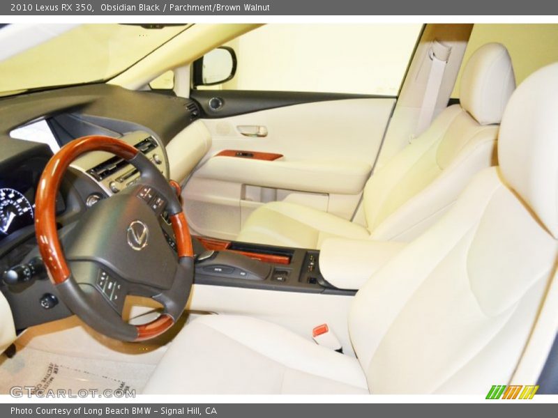 Obsidian Black / Parchment/Brown Walnut 2010 Lexus RX 350