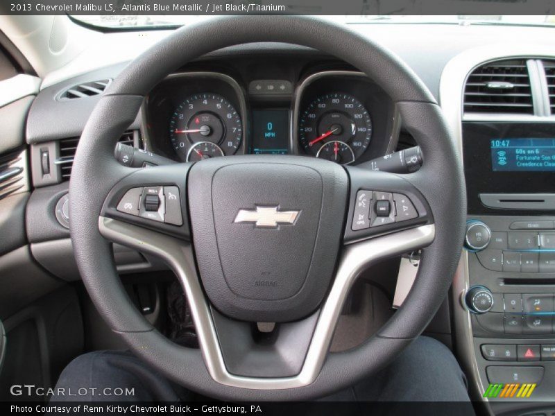 Atlantis Blue Metallic / Jet Black/Titanium 2013 Chevrolet Malibu LS