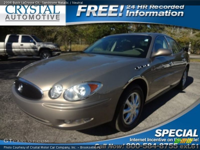 Sandstone Metallic / Neutral 2006 Buick LaCrosse CX