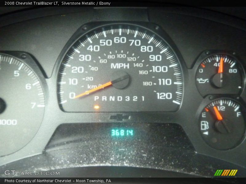 Silverstone Metallic / Ebony 2008 Chevrolet TrailBlazer LT