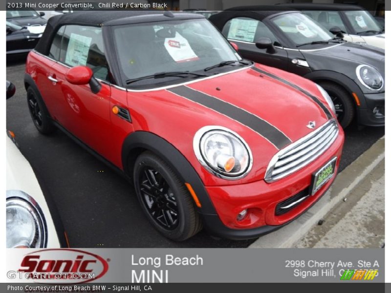 Chili Red / Carbon Black 2013 Mini Cooper Convertible