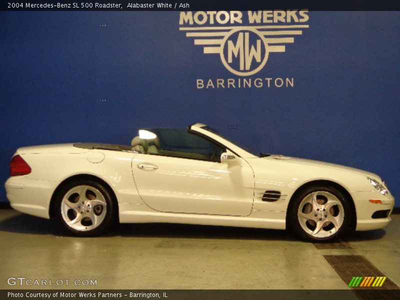 Alabaster White / Ash 2004 Mercedes-Benz SL 500 Roadster