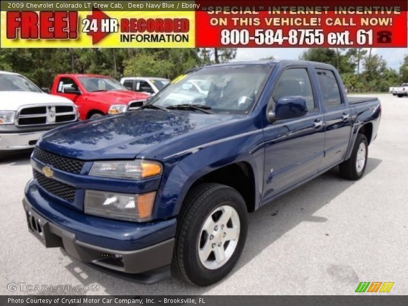 Deep Navy Blue / Ebony 2009 Chevrolet Colorado LT Crew Cab