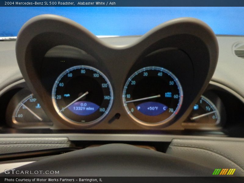 Alabaster White / Ash 2004 Mercedes-Benz SL 500 Roadster