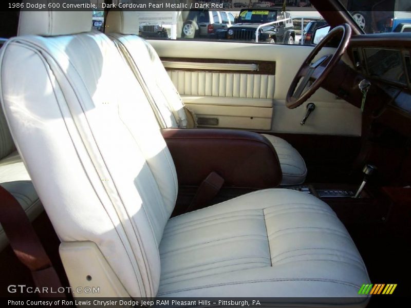 Dark Cordovan Pearl Metallic / Dark Red 1986 Dodge 600 Convertible