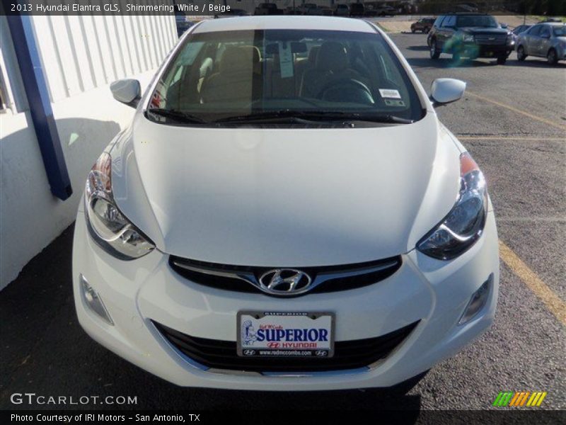 Shimmering White / Beige 2013 Hyundai Elantra GLS