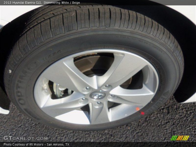 Shimmering White / Beige 2013 Hyundai Elantra GLS