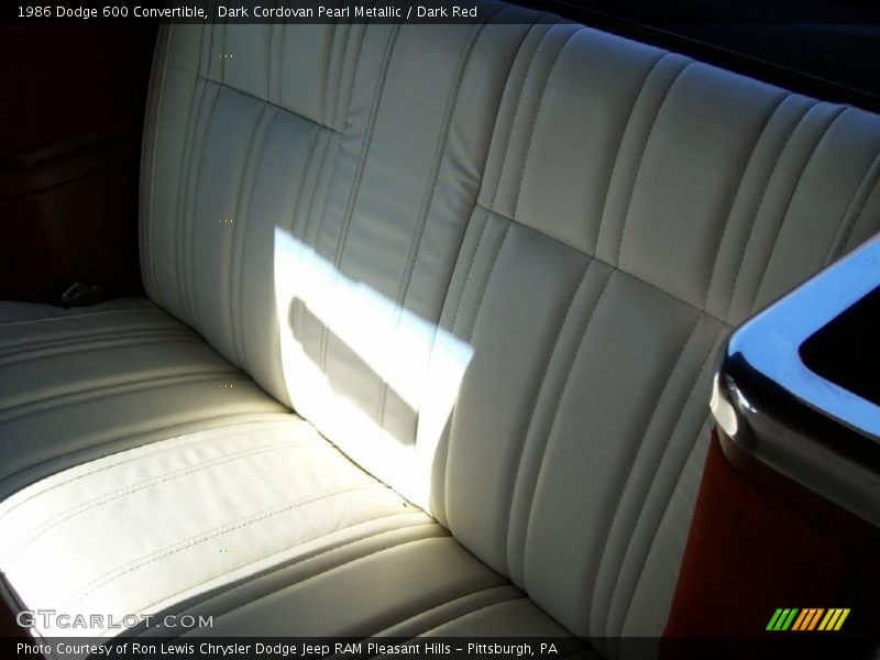 Dark Cordovan Pearl Metallic / Dark Red 1986 Dodge 600 Convertible