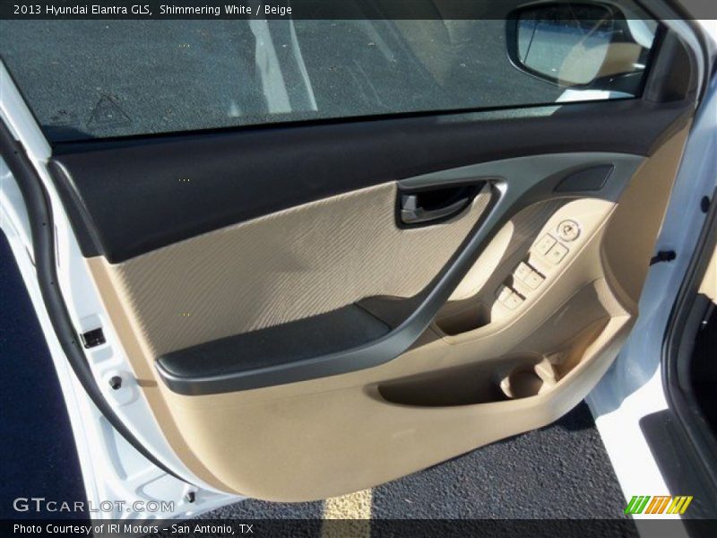 Shimmering White / Beige 2013 Hyundai Elantra GLS