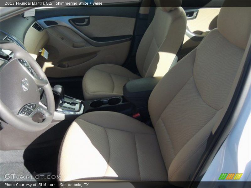 Shimmering White / Beige 2013 Hyundai Elantra GLS