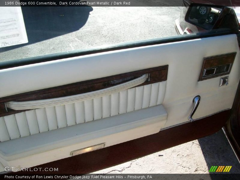 Dark Cordovan Pearl Metallic / Dark Red 1986 Dodge 600 Convertible