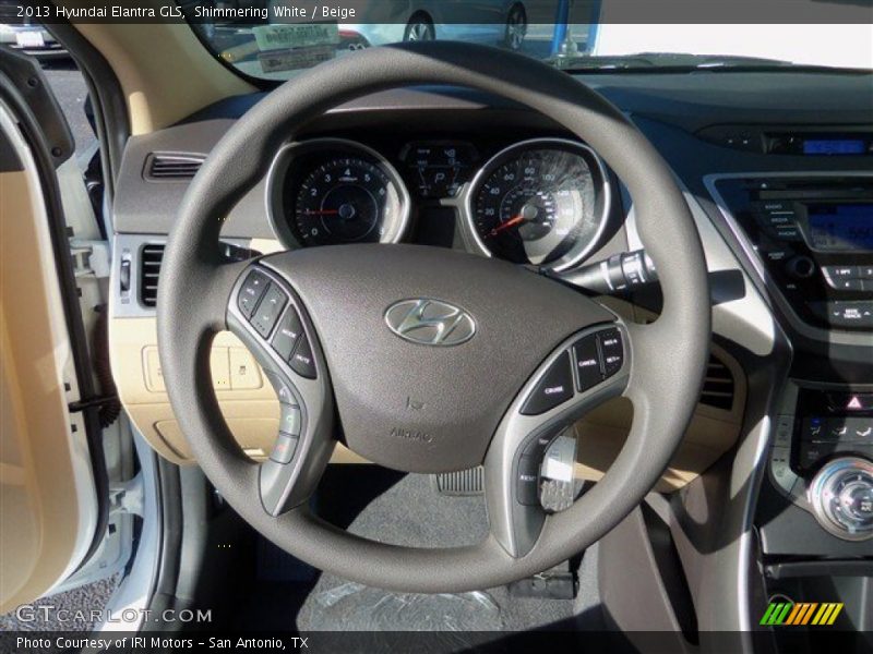 Shimmering White / Beige 2013 Hyundai Elantra GLS