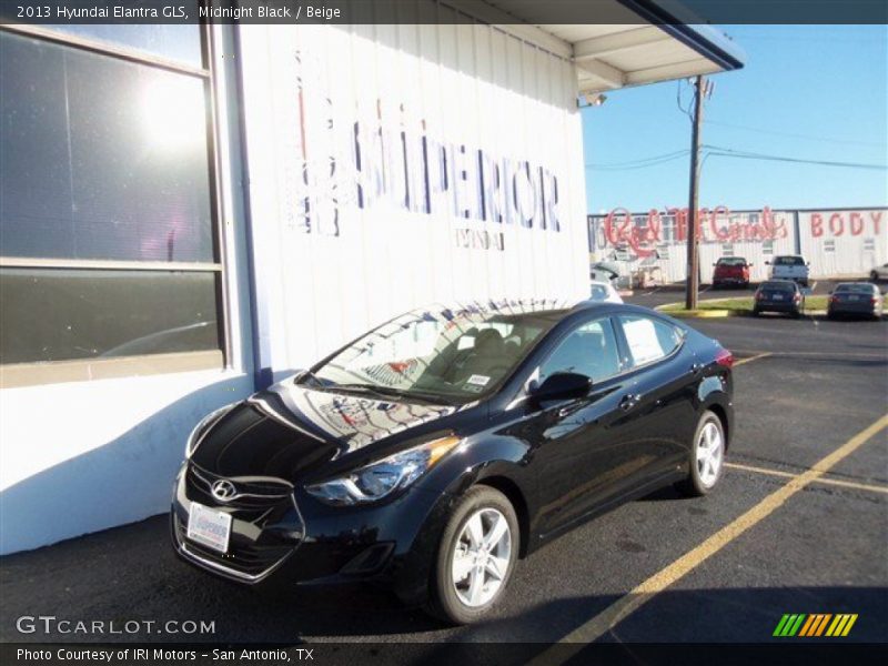 Midnight Black / Beige 2013 Hyundai Elantra GLS