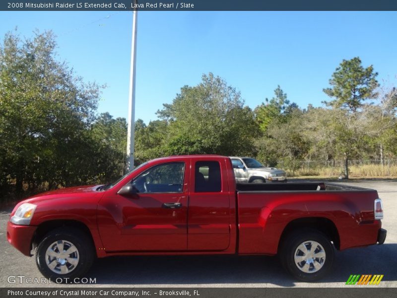 Lava Red Pearl / Slate 2008 Mitsubishi Raider LS Extended Cab