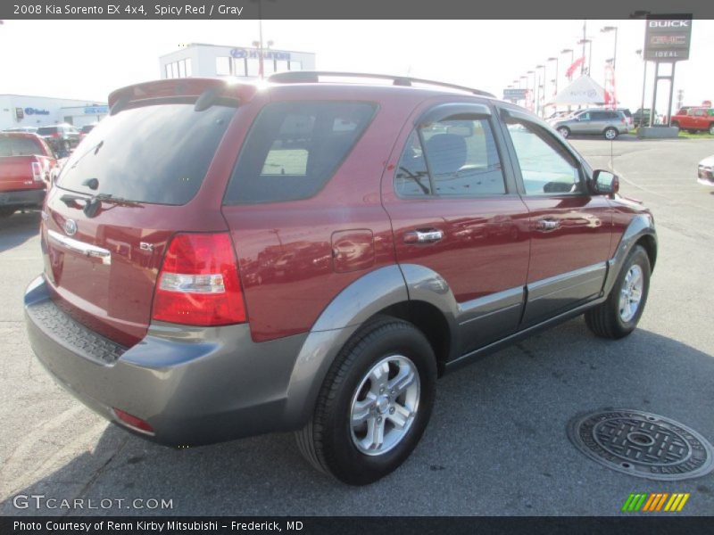 Spicy Red / Gray 2008 Kia Sorento EX 4x4