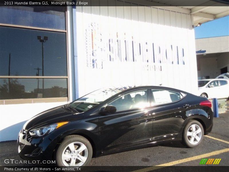 Midnight Black / Beige 2013 Hyundai Elantra GLS