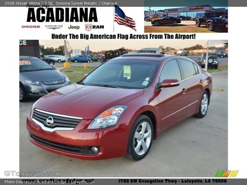 Sonoma Sunset Metallic / Charcoal 2008 Nissan Altima 3.5 SE