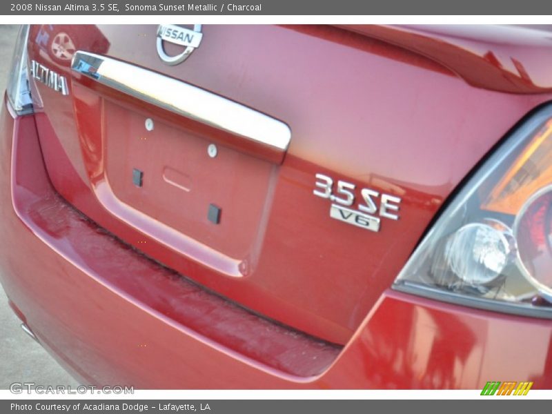 Sonoma Sunset Metallic / Charcoal 2008 Nissan Altima 3.5 SE