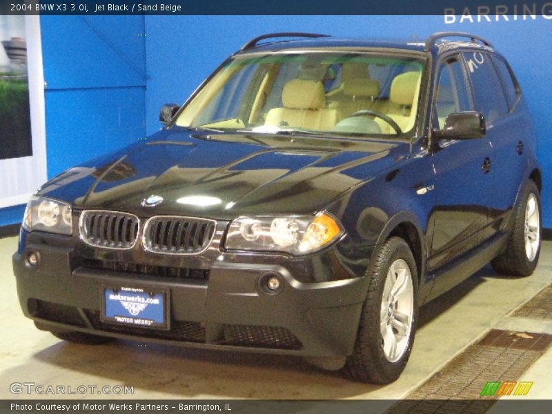 Jet Black / Sand Beige 2004 BMW X3 3.0i