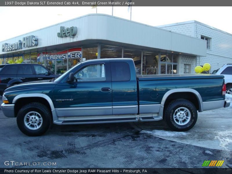 Emerald Green Metallic / Agate 1997 Dodge Dakota SLT Extended Cab 4x4