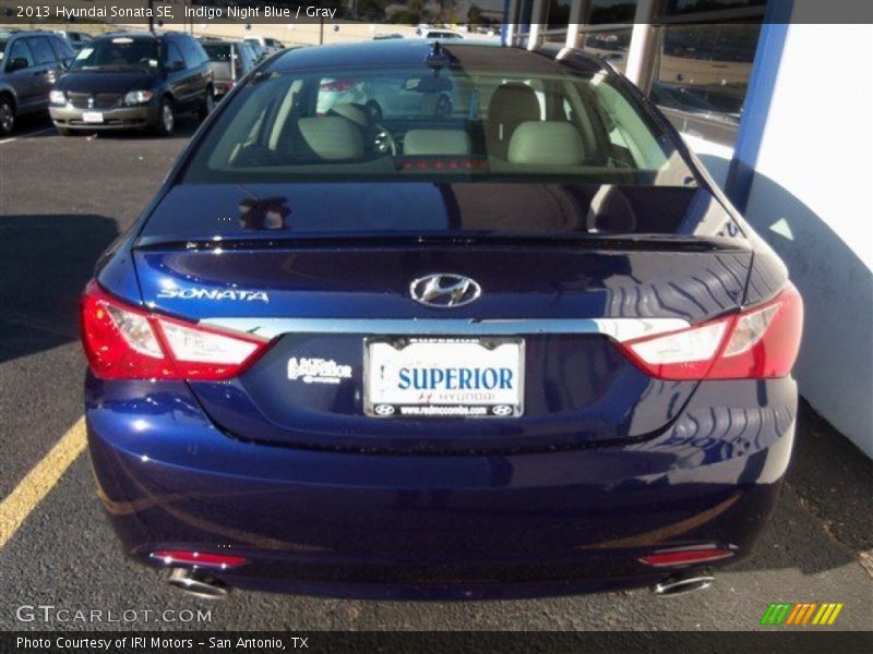 Indigo Night Blue / Gray 2013 Hyundai Sonata SE