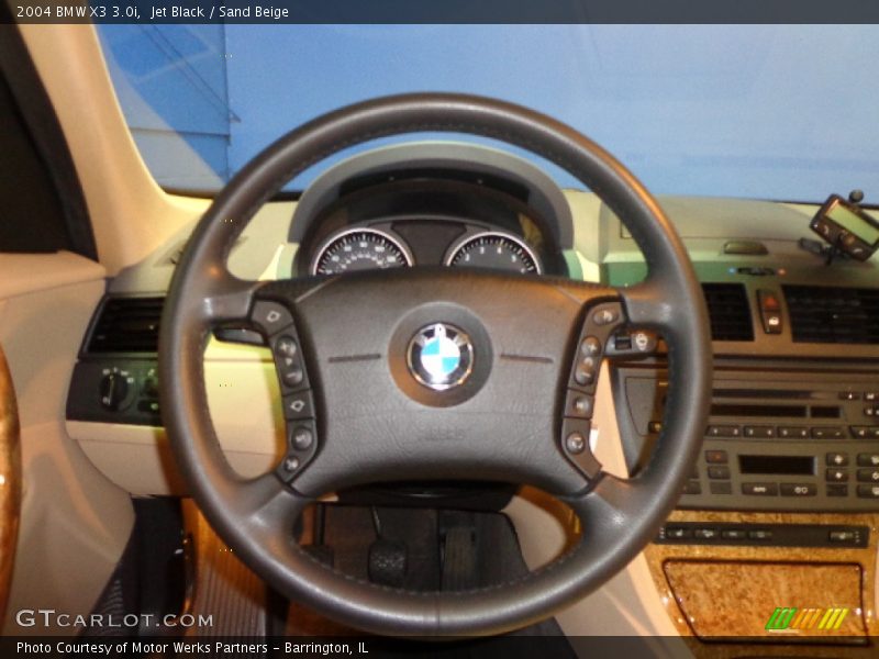 Jet Black / Sand Beige 2004 BMW X3 3.0i