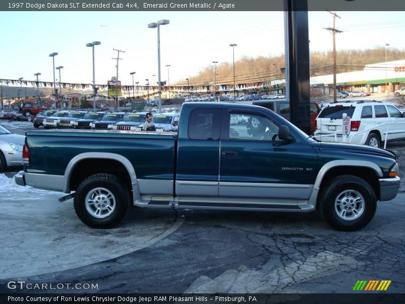Emerald Green Metallic / Agate 1997 Dodge Dakota SLT Extended Cab 4x4