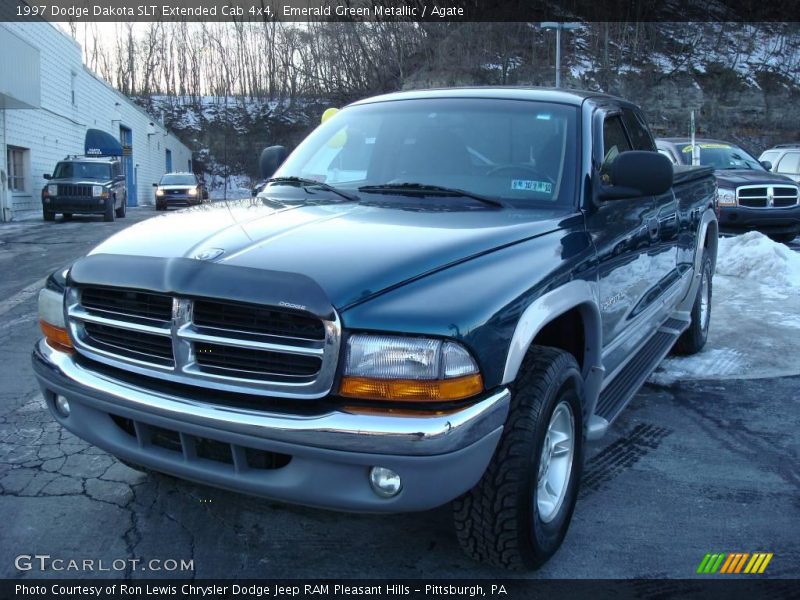 Emerald Green Metallic / Agate 1997 Dodge Dakota SLT Extended Cab 4x4