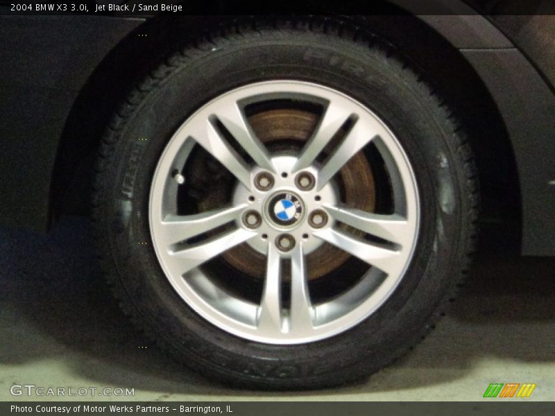 Jet Black / Sand Beige 2004 BMW X3 3.0i