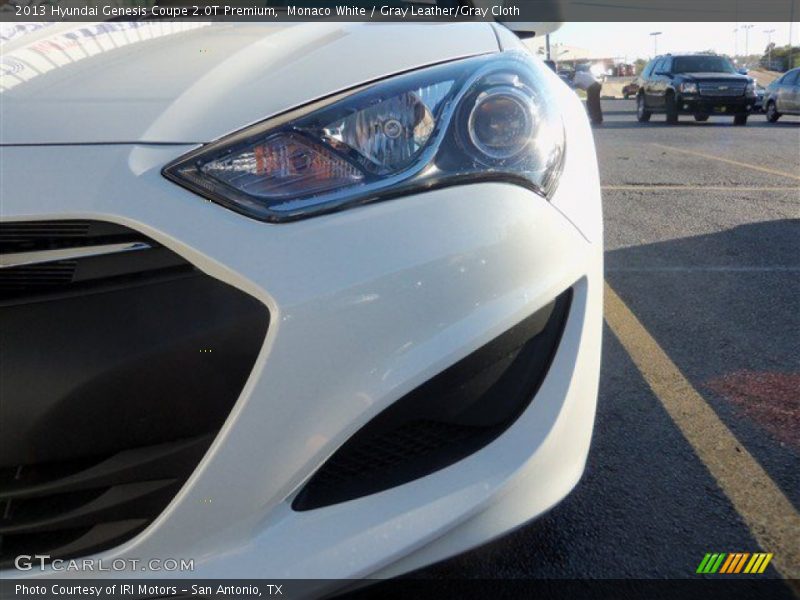 Monaco White / Gray Leather/Gray Cloth 2013 Hyundai Genesis Coupe 2.0T Premium