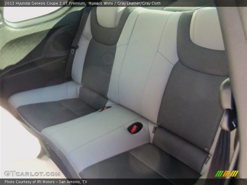 Monaco White / Gray Leather/Gray Cloth 2013 Hyundai Genesis Coupe 2.0T Premium