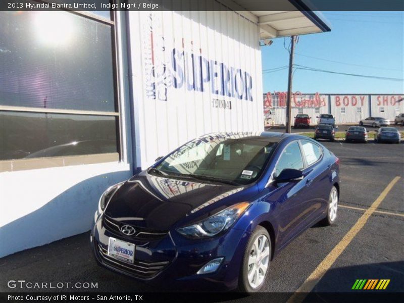 Indigo Night / Beige 2013 Hyundai Elantra Limited