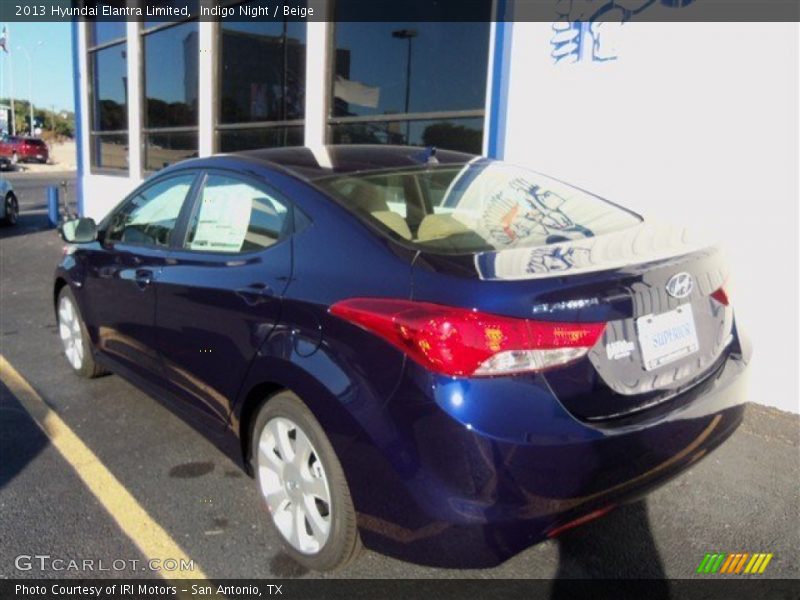Indigo Night / Beige 2013 Hyundai Elantra Limited