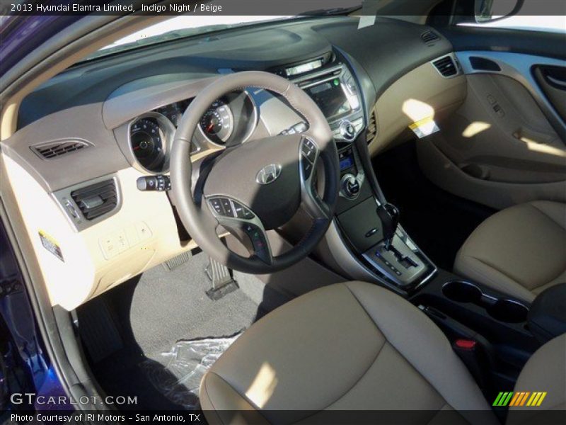 Indigo Night / Beige 2013 Hyundai Elantra Limited