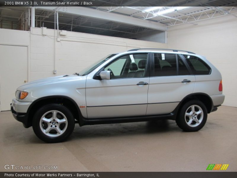 Titanium Silver Metallic / Black 2001 BMW X5 3.0i