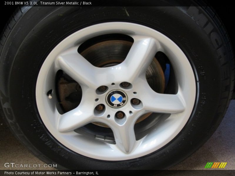 Titanium Silver Metallic / Black 2001 BMW X5 3.0i