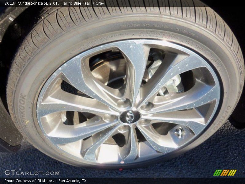 Pacific Blue Pearl / Gray 2013 Hyundai Sonata SE 2.0T