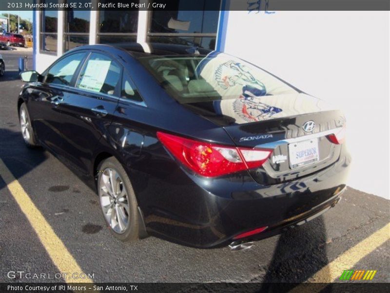 Pacific Blue Pearl / Gray 2013 Hyundai Sonata SE 2.0T